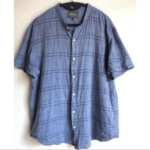 Bonobos Men’s Chambray Embroidered Button Down Shirt - Size Large